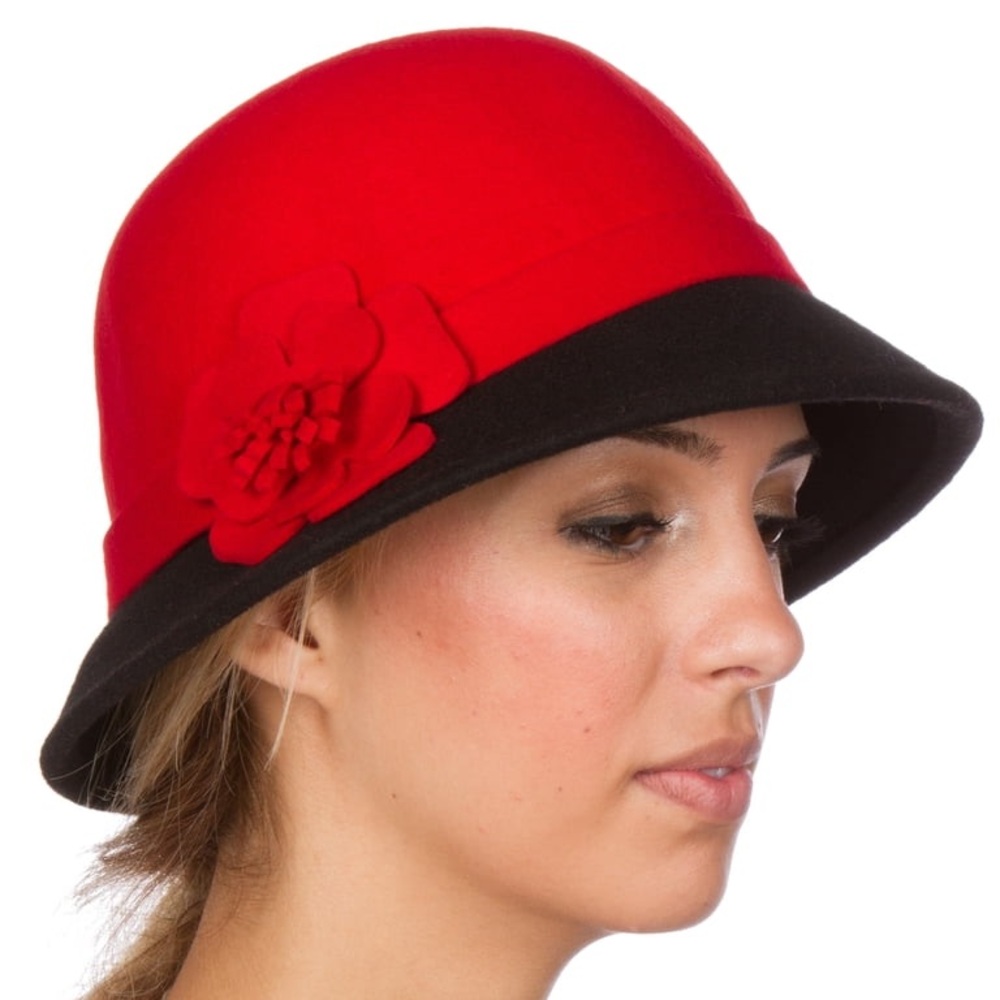 Sakkas | Red & Black Cloche Hat
